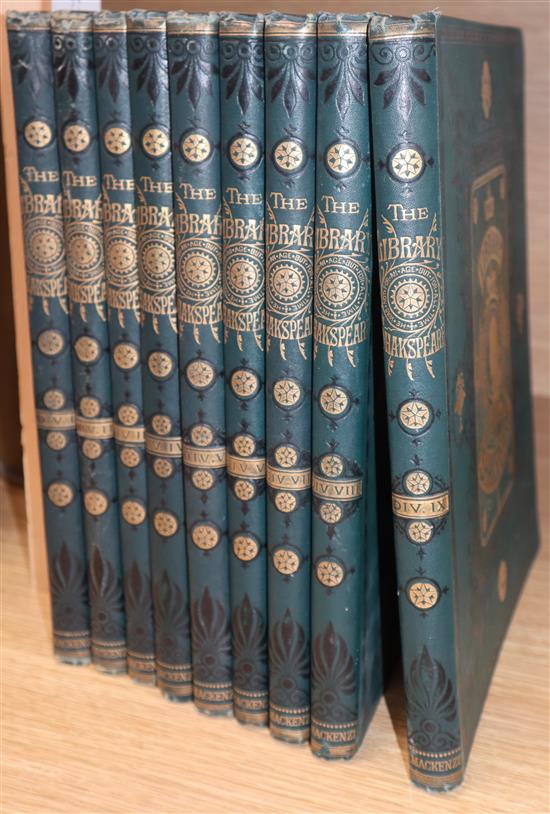 The Library of Shakespeare illustrated by Sir John Gilbert and George Cruikshank, vols 1 - 9